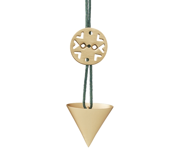 Nordic kremmerhus ornament mini brass fra Stelton