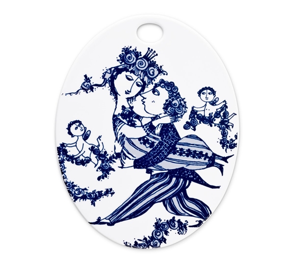 Victoire oval platte blå fra Bjørn Wiinblad