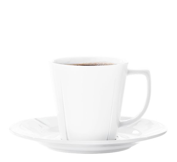 Grand Cru kaffekopp med skål. fra Rosendahl