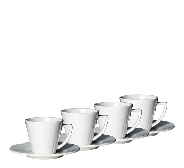 Grand Cru kaffekopp med skål 4pk fra Rosendahl