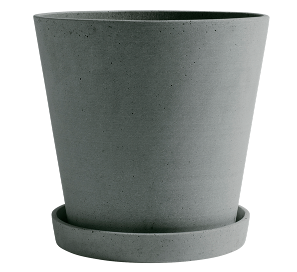 Flowerpot potteskjuler med fat XXL grønn fra HAY