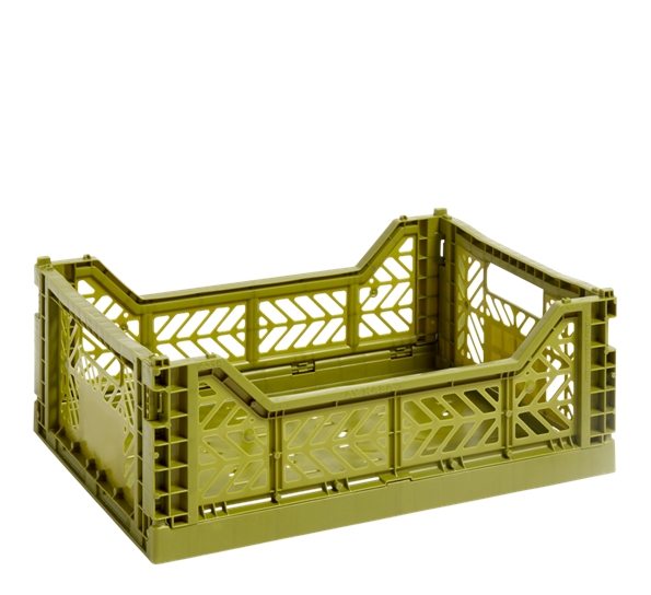 Colour Crate 26,5x34,5x14 cm olivengrønn oppbevaringskasse fra HAY