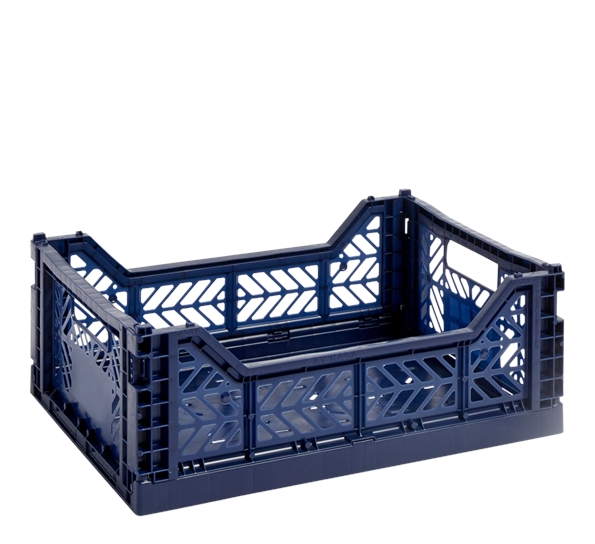 Colour Crate 26,5x34,5x14 cm marineblå oppbevaringskasse fra HAY