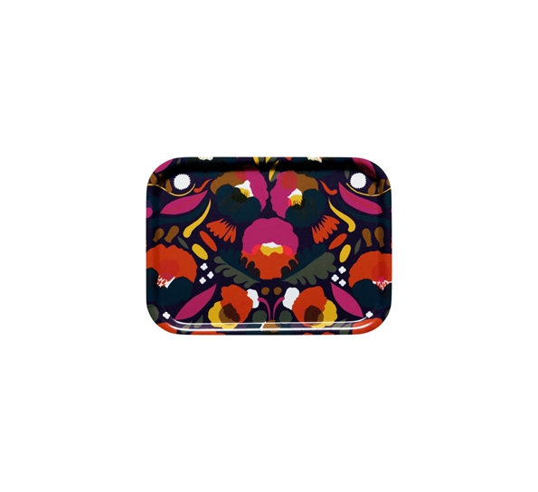 Hattarakukka brett 27x20 cm plomme rød gul fra Marimekko