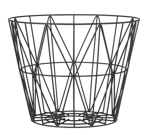Wire basket medium sort fra Ferm Living