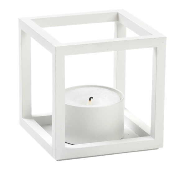 Kubus t telysestake hvit fra By Lassen