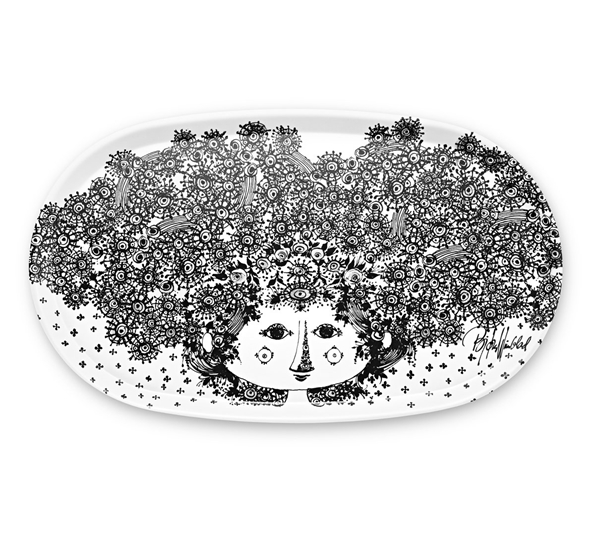 Felicia brett sort fra Bjørn Wiinblad