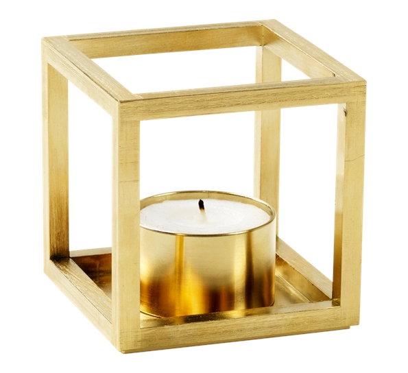 Kubus t telysestake messing fra By Lassen