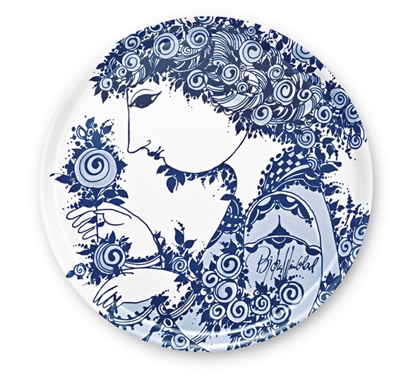 Rosamunde brett blått fra Bjørn Wiinblad