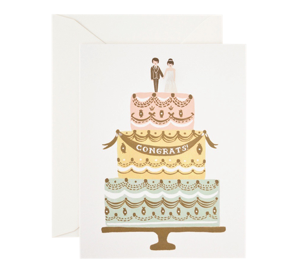 Bryllupskort Congrats Wedding Cake fra Rifle Paper Co.
