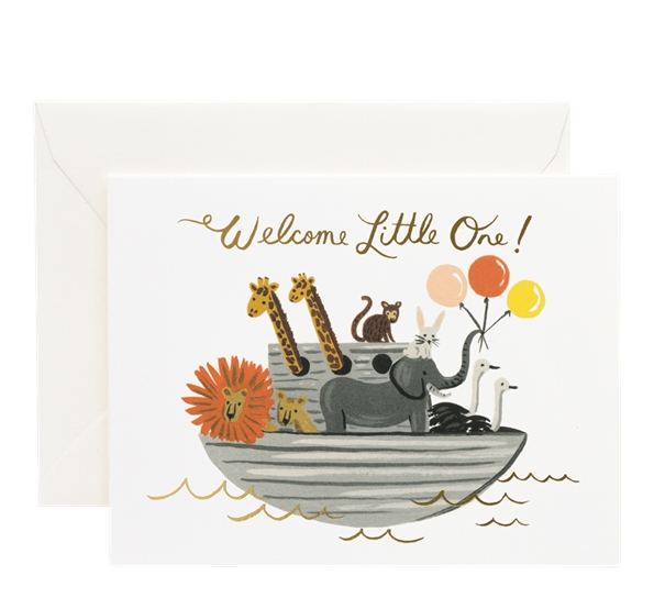 Babykort Noahs Ark fra Rifle Paper Co.