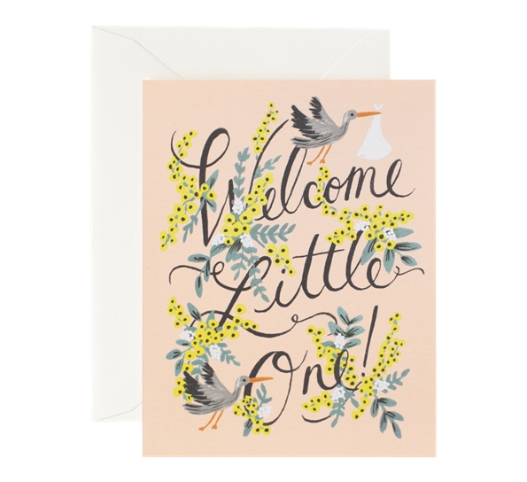 Babykort Welcome Little One fra Rifle Paper Co.