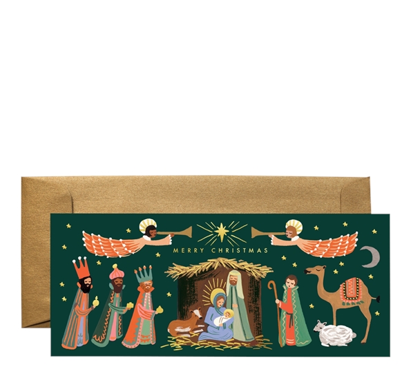 Julekort Holiday Nativity fra Rifle Paper Co.