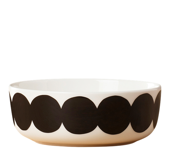 Räsymatto skål 4 dl hvit sort 1 fra Marimekko