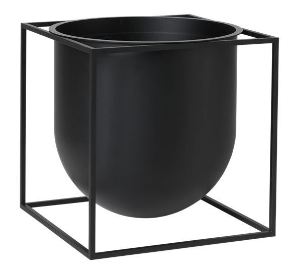 Kubus flowerpot 23 potteskjuler sort fra By Lassen