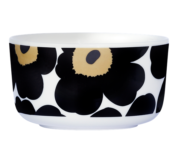 Unikko skål 5 dl hvit sort fra Marimekko
