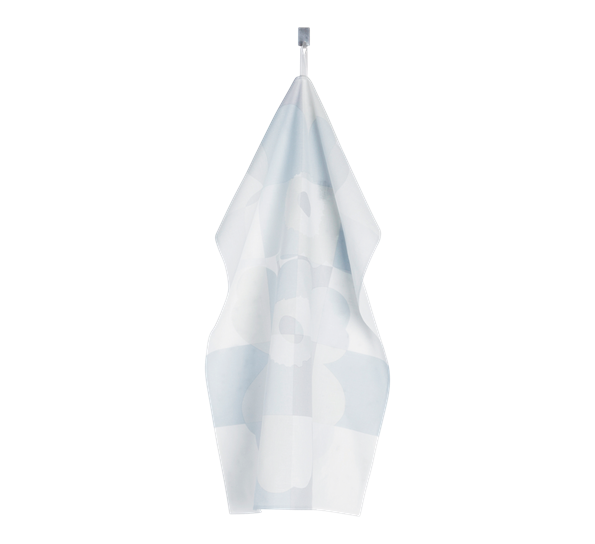 Ruutu-Unikko kjøkkenhåndkle hvit grå fra Marimekko