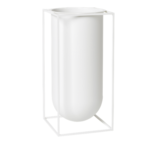 Kubus nolia gulvvase hvit fra By Lassen