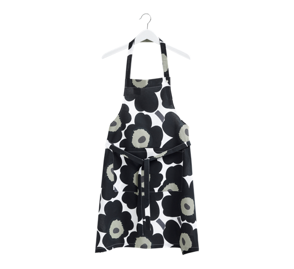 Unikko forkle sort hvit oliven fra Marimekko