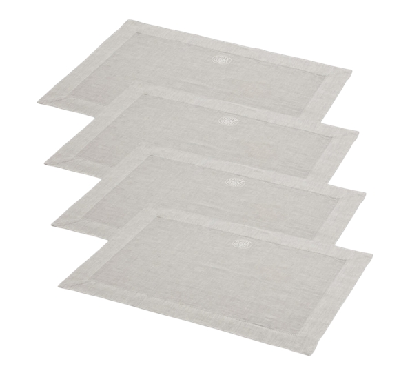 Plain Grey Spisebrikker 4-Pk fra Georg Jensen Damask
