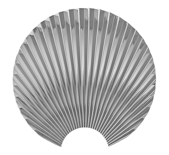 Concha knagg veggdekorasjon 20 cm sølv fra AYTM