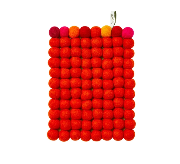 Bordskåner rektangulær orange multi fra Aveva Design