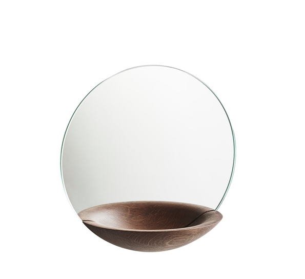 Pocket Mirror 26 cm røkt eik