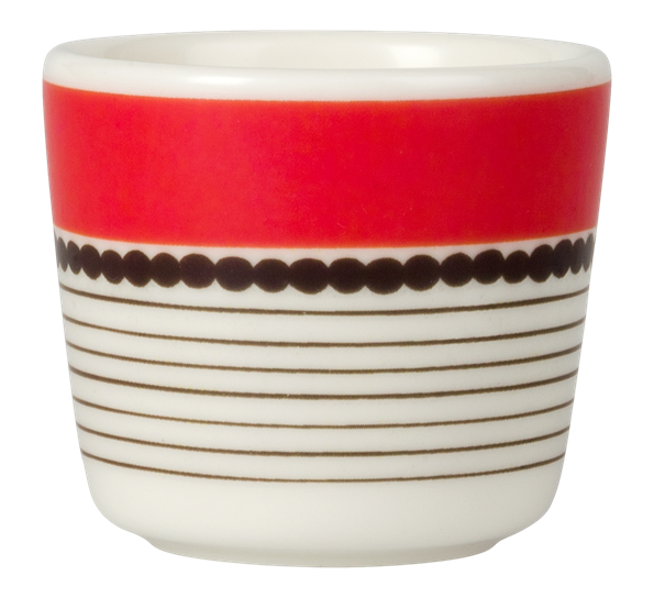 Siirtolapuutarha eggeglass 2pk hvit sort rød fra Marimekko