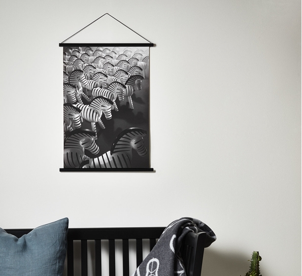 Zebra foto 40x56 cm fra Kay Bojesen