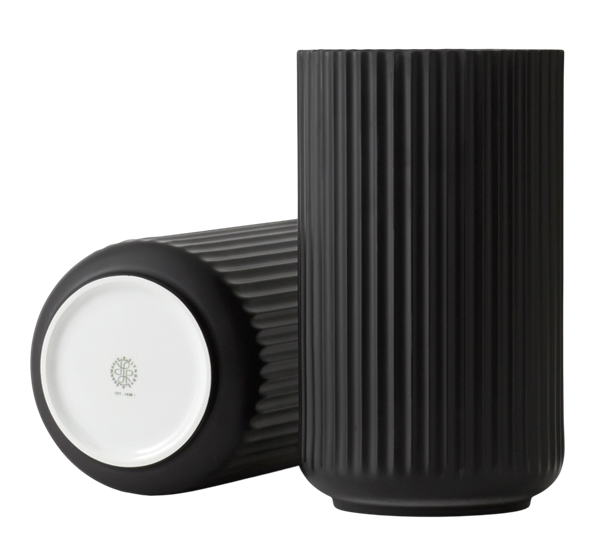 Lyngbyvase 38 cm sort fra Lyngby Porcelæn