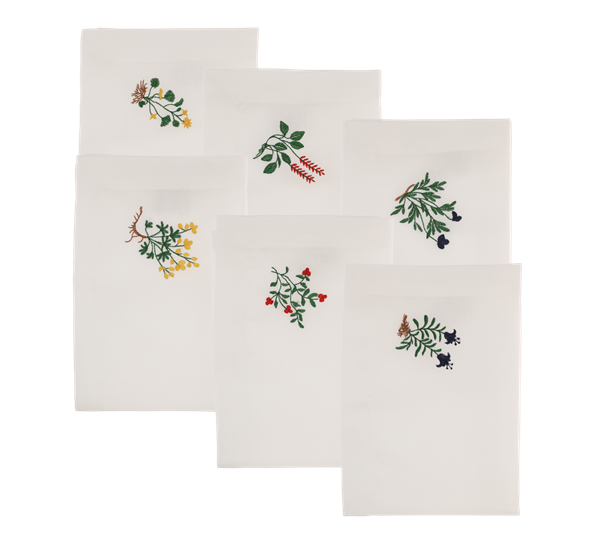 Blomsterservietter 6-pk fra Langkilde & Søn