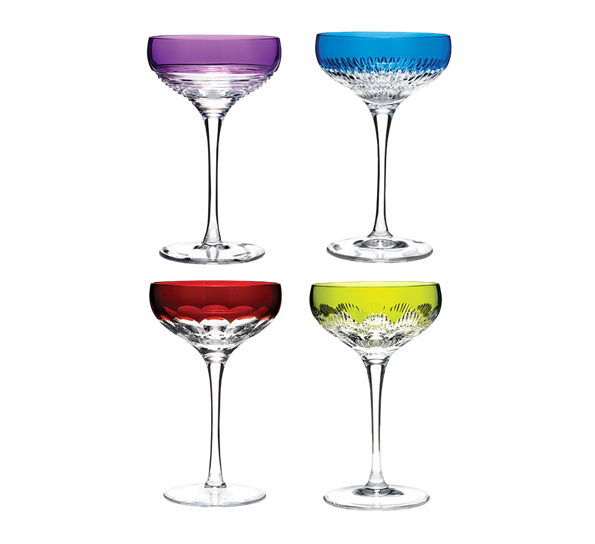 Mixology champagneglass 4-pk i farget glass fra Waterford