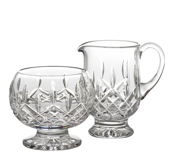 Lismore fløte- og sukkersett glass fra Waterford