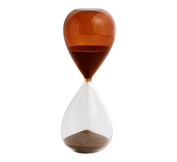 Time M timeglass 15 minutt brent oransje fra HAY