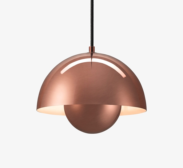 Flowerpot VP1 pendel polert kobber fra &Tradition