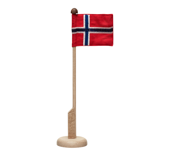 Bordflagg på eikestang 30 cm fra Langkilde & Søn