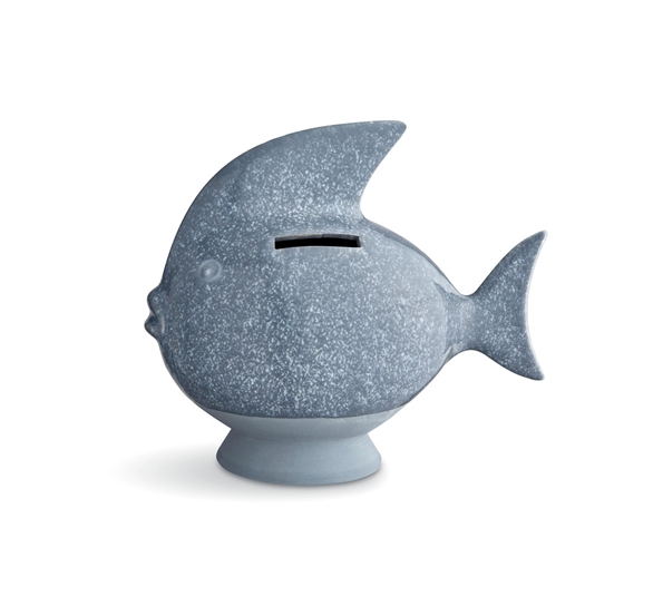 Sparedyr sparebøsse gråblå 14,5 cm fra Kähler