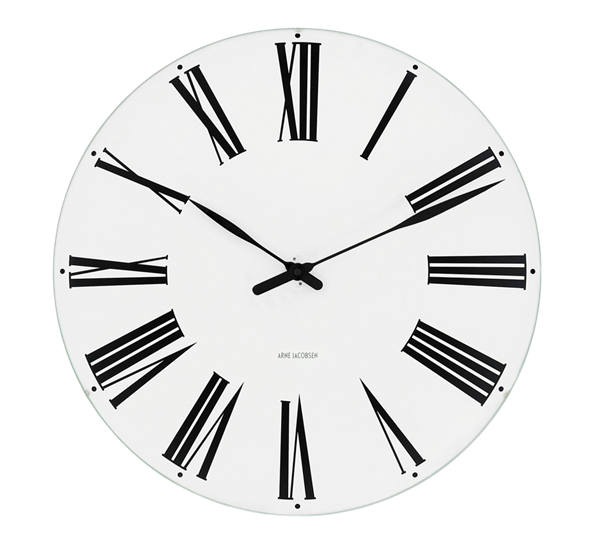 Roman veggklokke 29 cm fra Arne Jacobsen klokker