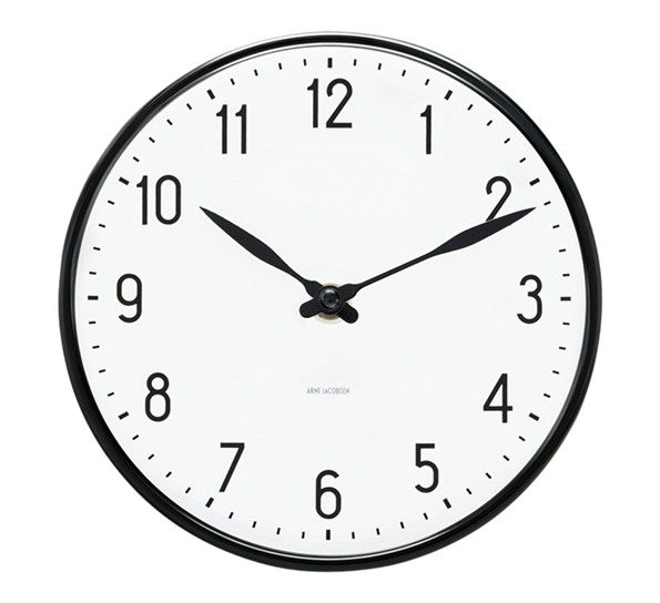 Station veggklokke 16 cm fra Arne Jacobsen klokker