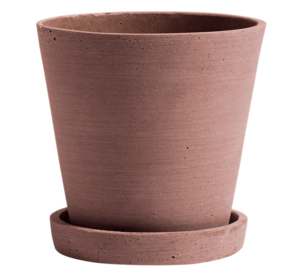 Flowerpot potteskjuler med fat XL terracotta fra HAY
