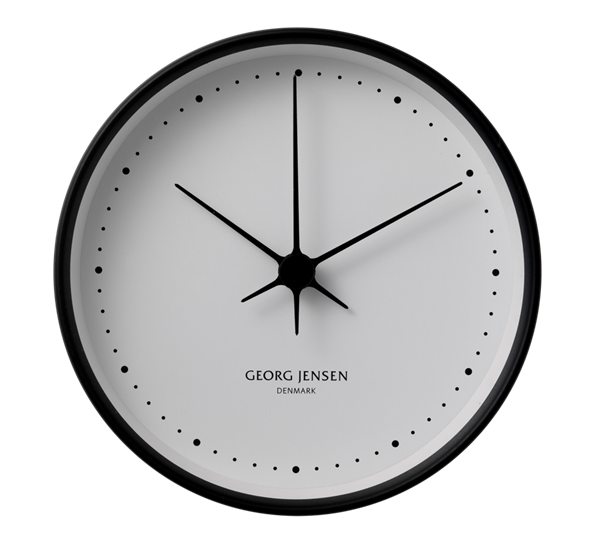 HK veggklokke sort 15 cm fra Georg Jensen
