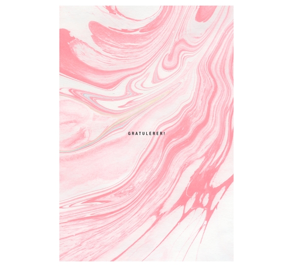 Kort med tekst Gratulerer