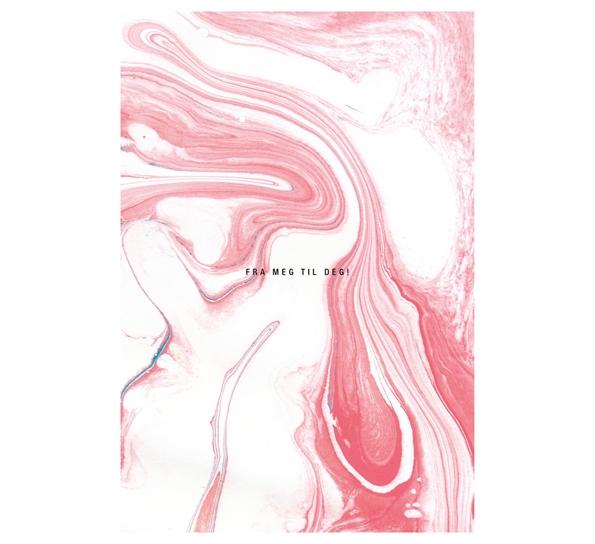 Kort med tekst Fra meg til deg!