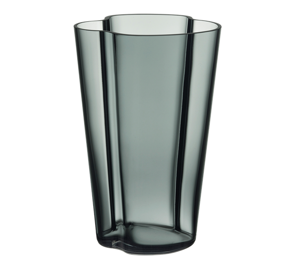 Aalto vase 220 mm mørk grå fra Iittala