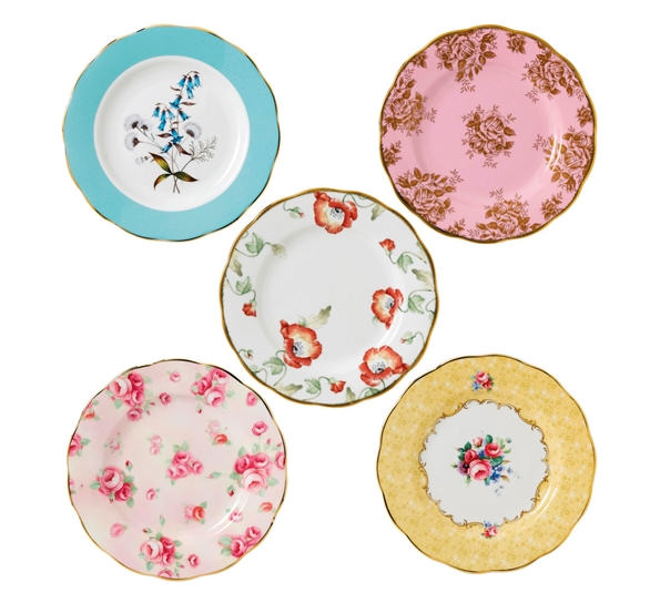 1950-1990 asjett 20cm 5D Sett fra Royal Albert