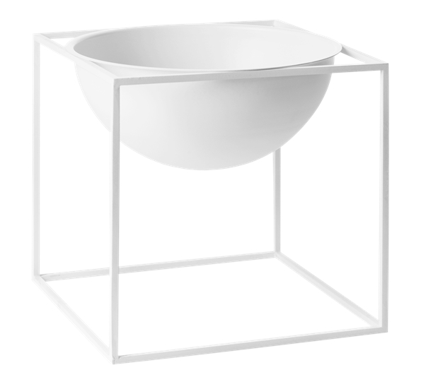 Kubus skål stor hvit fra By Lassen