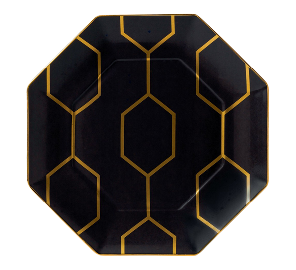 Gio Gold accent asjett 23 cm charcoal fra Wedgwood