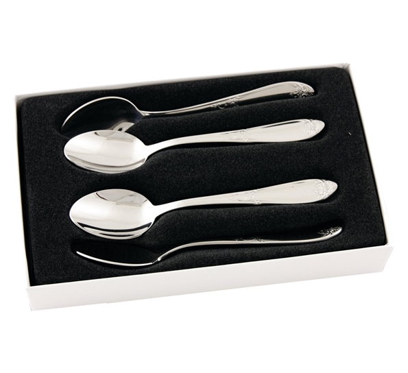 Nina suppleringssett teskje 4 pk fra Hardanger Bestikk