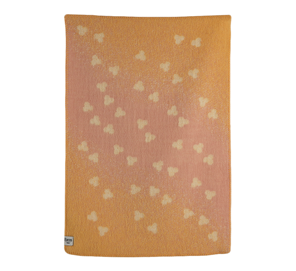 Melvin babypledd rosa gul 65x100 cm fra Røros Tweed