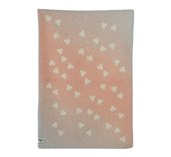 Melvin babypledd rosa blå 65x100 cm fra Røros Tweed